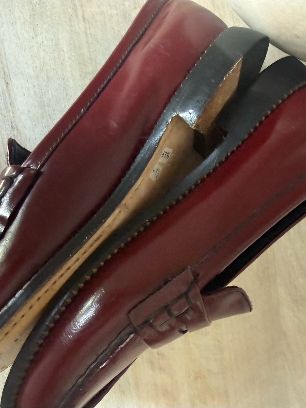 Freda Salvador Burgundy Elba Penny Loafers - Picture 3 of 5